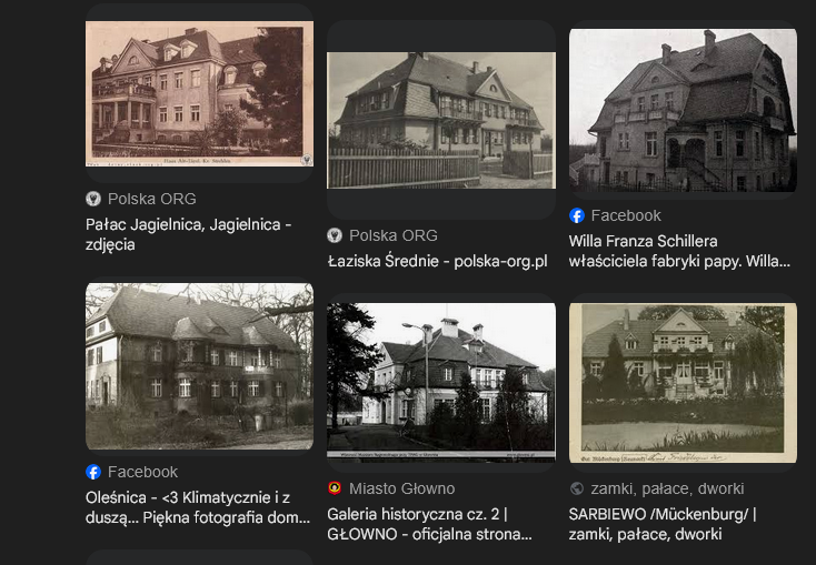 Efekt wyszukiwania wizualnego w Google. Widzimy ten sam, charakterystyczny budynek.
